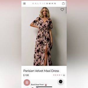 Baltic born blush maxi dress
